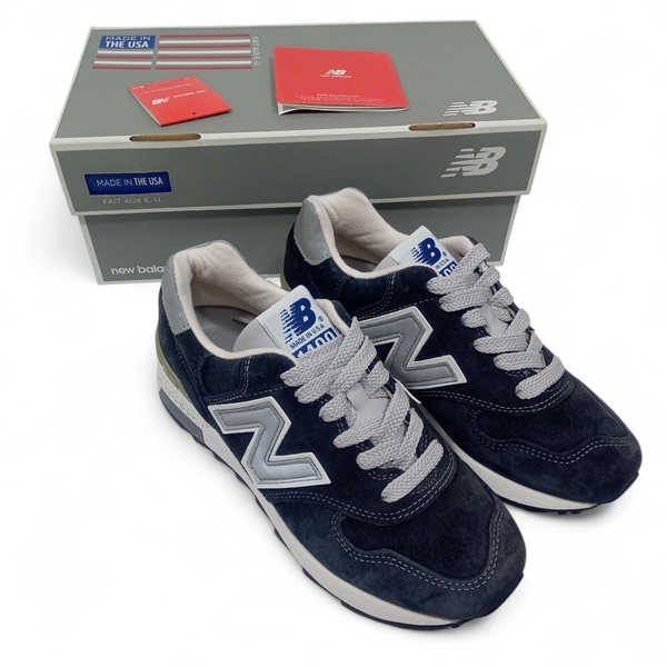 即決★新品同様 USA製 New Balance ニューバランス M1400NV ネイビー US5 23cm ヌバック レザー スウェード 2015年製 576 996 1300送料無料