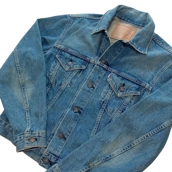 即決★96年製 LEVI’S リーバイス 557 デニム ジャケット Gジャン 40 USED LOOK サード 3rd ヴィンテージ復刻 557XX 90s【送料無料】