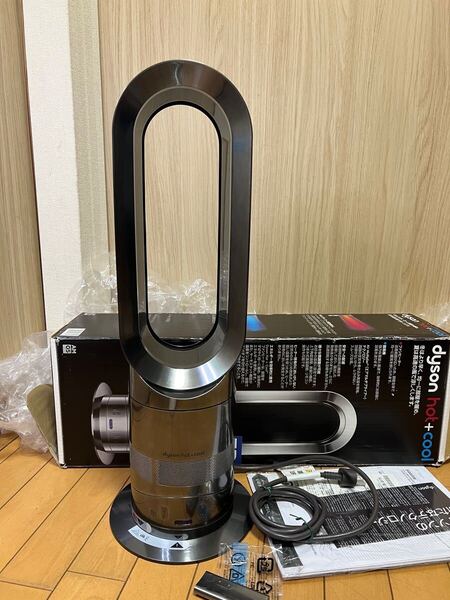 送料無料(美品)dyson ダイソン hot+cool ホット&クール 扇風機&セラミックファンヒーター AM05 ニッケル(限定カラー)(S-55)