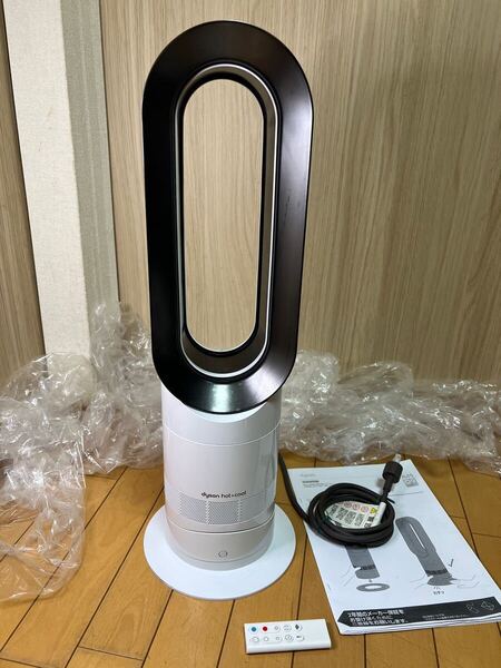 送料無料 (動作品)dyson ダイソン hot+cool ホット&クール 扇風機&セラミックファンヒーター AM09 リモコン付 (S-87)