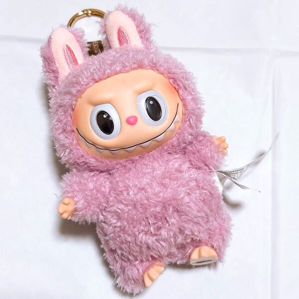 ラブブ Labubu ぬいぐるみキーホルダー ぬいぐるみ マカロン ピンク