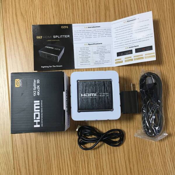 1 x 2 HDMI スプリッター 4K x 2K 3D 1080P スプリッター SPLITTER 分配器
