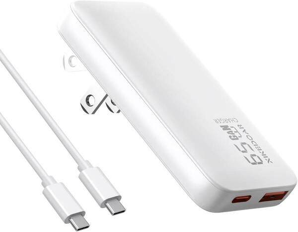 USB-C PD 充電器 65W/45W 急速充電 超薄型 折畳式 ACアダプター GaN3 【PSE適合】Type-C ケーブル付き USB-C 1ポート USB-A タイプ C