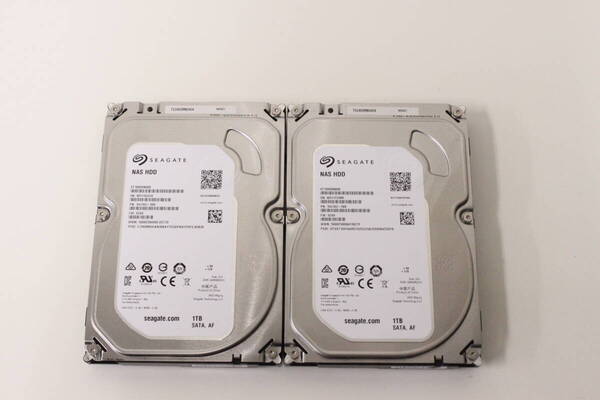 c581 送料無料!! 2個セット Seagate NAS HDD ST1000VN000 1TB SATA 3.5インチ ハードディスク