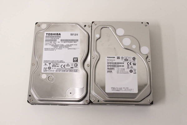 c583 送料無料!! 2個セット TOSHIBA 東芝 1TB MG03ACA100/DT01ACA100 SATA 3.5インチ ハードディスク