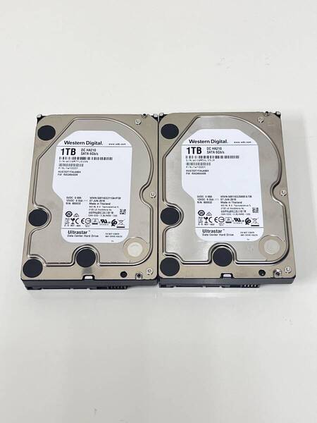 C-554 料無料2個セット Western Digital WD Ultrastar Data Center Drive DC HA210 HUS722T1TALA604 1TB ハードディスク 3.5インチ SATA