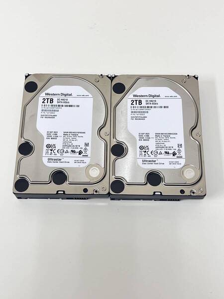 C-558 料無料2個セット Western Digital WD Ultrastar Data Center Drive DC HA210 HUS722T2TALA604 2TB ハードディスク 3.5インチ SATA