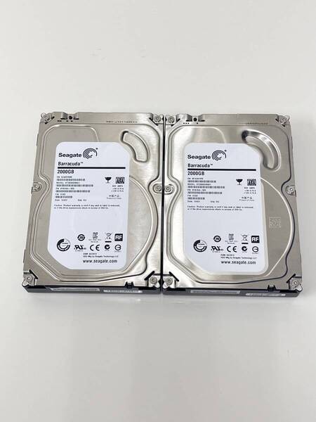 C-568 送料無料!2個セット HDD 2TB 3.5インチ SATA SEAGATE ST2000DM001