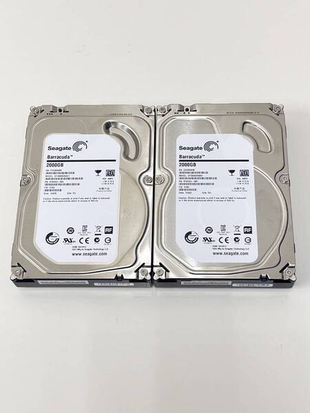 C-569 送料無料!2個セット HDD 2TB 3.5インチ SATA SEAGATE ST2000DM001