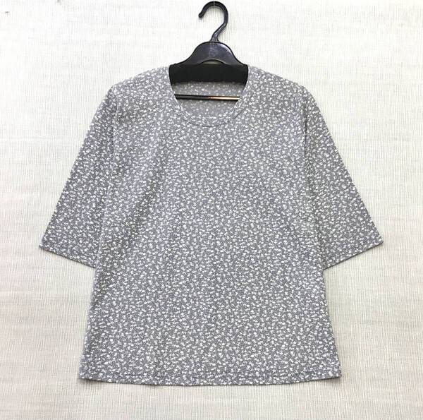 【新品】L 日本製 高級綿100% 婦人 5分袖 カットソー Lサイズ 送料無料5N3 手洗いOK 高級Tシャツ エリ開き小さめ 日清紡上質素材
