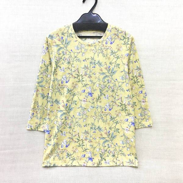 新品】日本製 婦人カットソー 薄手 綿100% 7分袖 M-Lサイズ 接触冷感 強撚糸 送料無料732 エリ開き小さめ 洗濯機OK 婦人Tシャツ