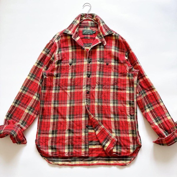 POLO COUNTRY ポロカントリー Ralph Lauren ラルフローレン RRL ダブルアールエル 長袖 ネルシャツ チンストラップ バッファローチェック M