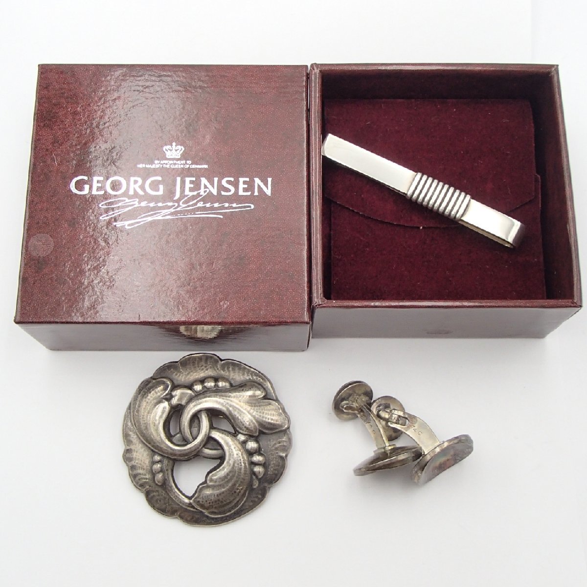 ジョージ・ジェンセン ピンブローチ ブローチ ジョージジェンセン GEORG JENSEN 217B ぶどう 葡萄