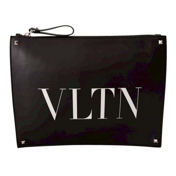 VALENTINO ヴァレンティノ クラッチバック 黒 VLTNロゴ バッグ セカンドバッグ マルチケース TY2B0692WJW ファスナー メンズ