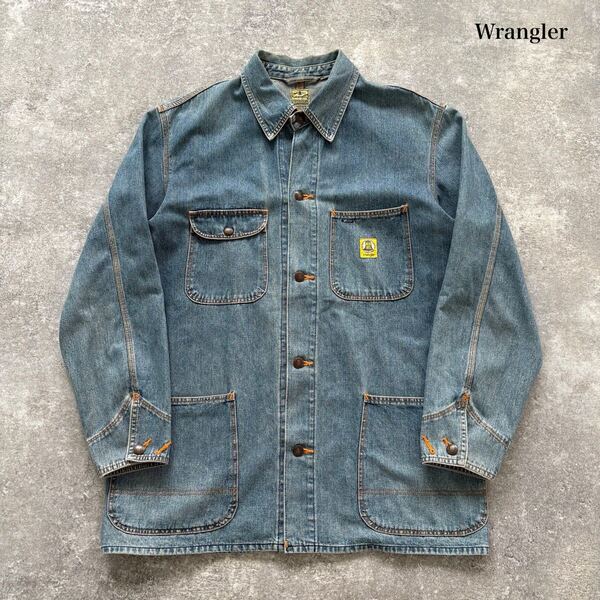 【Wrangler】DUNGAREES ラングラージャパン期 デニムカバーオール デニムジャケット ブルーベル復刻 90s 90年代 ヴィンテージ 日本製 (M)