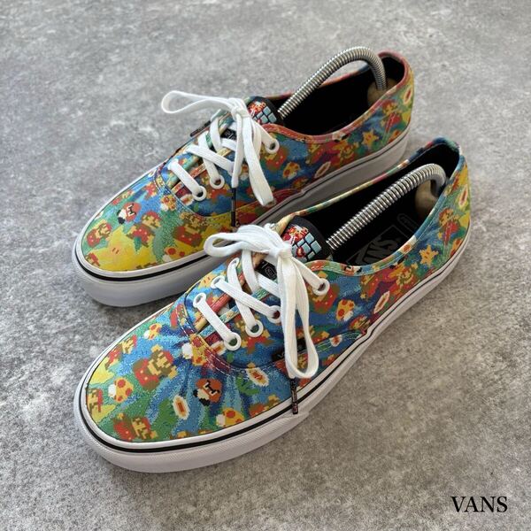 【VANS】AUTHENTIC NINTENDO SUPERMARIO バンズ 任天堂 ニンテンドー オーセンティック スニーカー 総柄 コレクション級 未使用極美品 27.5
