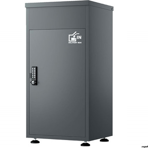 【電子キー付き大容量防水宅配ボックス】 宅配ボックス 幅368mm IPX6 防水 盗難防止 屋外設置 簡単設置 センサーライト
