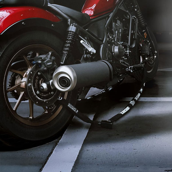 【高硬度×高耐久、バイクチェーンロック】 頑丈チェーンロック 長さ1000mm 切断耐性 鍵付き 盗難防止 屋外用 ブラック
