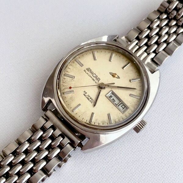 ビンテージ ENICAR 25石 自動巻/手巻き腕時計 稼動品 手巻きメインで!