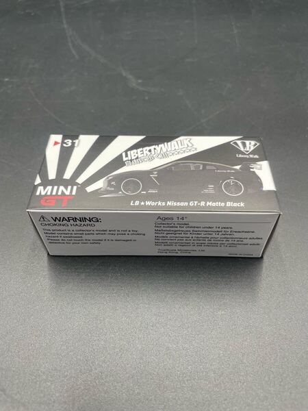 TSMMODEL MINI GT 1/64 LB WORKS NISSAN GT-R Matte Black リバティーウォーク