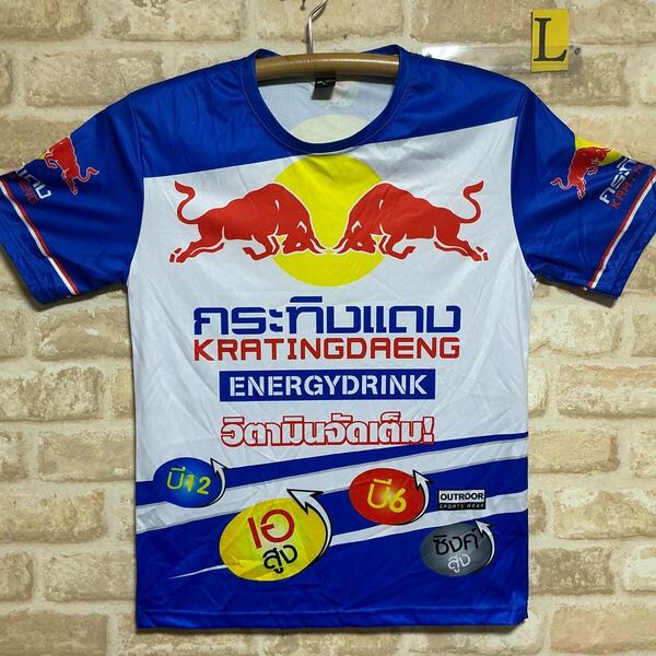 レッドブル RED BULL Tシャツ タイ語 Lサイズ ポリエステル