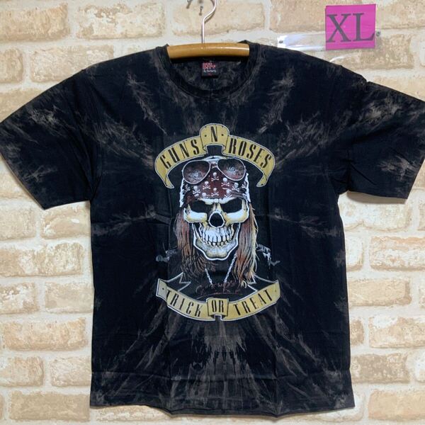 ガンズ アンドローゼズ Tシャツ XLサイズ Guns N' Roses ロックバンド タイダイ 絞り染め ムラ染