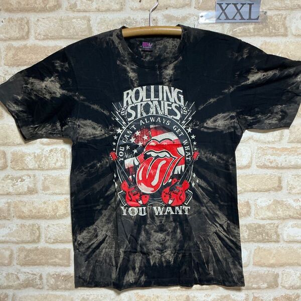 新品 ザ ローリングストーンズ XXLサイズ Tシャツ YOU WANT 半袖 タイダイ ムラ染 絞り染め ロックバンド バンドTシャツ