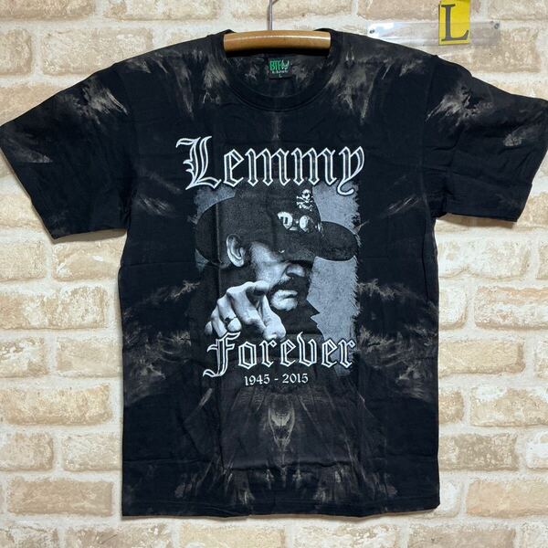 LEMMY・レミー・モーターヘッド・MOTORHEAD Tシャツ Lサイズ タイダイ 絞り染め ムラ染 半袖 ロックバンド バンドTシャツ