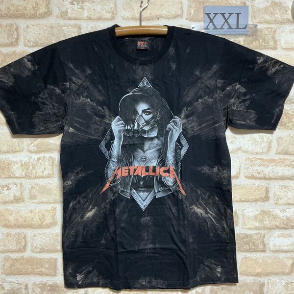 メタリカ Metallica Tシャツ XXLサイズ ロックバンド タイダイ ムラ染 絞り染め 半袖 バンドTシャツ