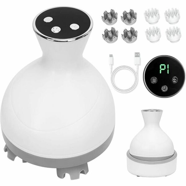 頭皮ケア 電動頭皮ブラシ 3D振動 頭皮ブラシ 回転方向/スピード調整可能 コードレス 頭皮ー顔ー体 全身使用可能 頭皮洗浄 家庭向け