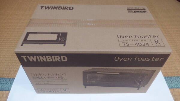 TWINBIRD トースト、ビザ等用 オーブントースター レッド TS-4034R 未使用品