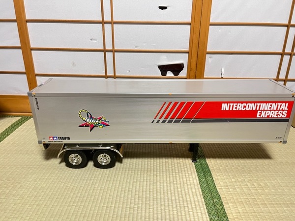 タミヤ 1/14 電動RCビッグトラックシリーズ No.2 1/14RC トレーラートラック用 パネルバン セミトレーラー 完成品