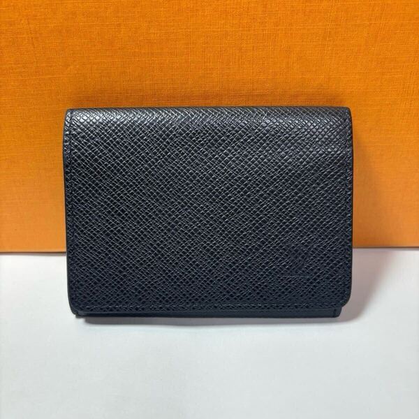 【美品】ルイヴィトン LOUIS VUITTON ヴィジット タイガ アルドワーズ 名刺入れ カードケース 黒 ブラック M30922