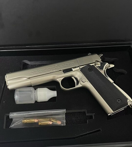 1/2 ガバメント m1911 ミニチュア 排莢式 金属製 モデルガン フルメタル 排弾 ライブカート alloy army