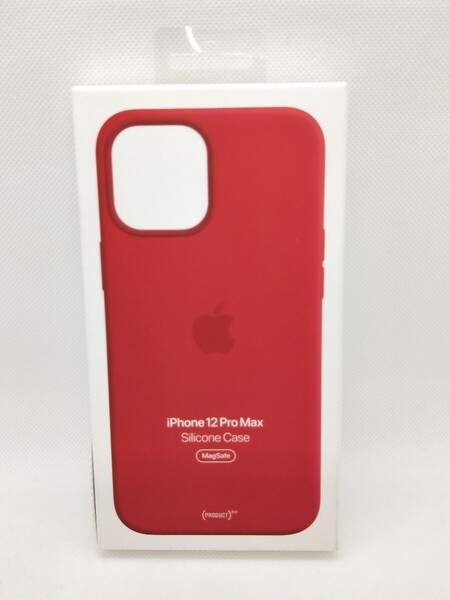 (D12)APPLE iPhone12ProMax用 シリコンケース/レッド