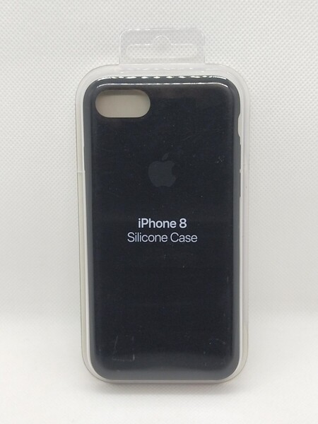 (W21)APPLE iPhone7/iPhone8/iPhoneSE用 シリコンケース ブラック