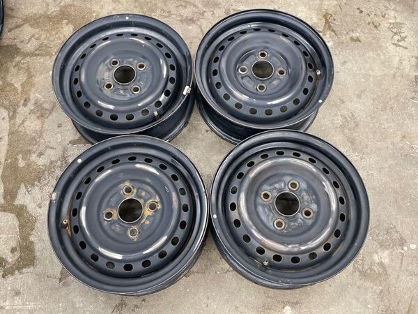 【送料込み】トヨタ 30系 パッソ 純正 13インチ 4.5J+35 PCD100-4H スチールホイール 鉄ホイール 4本 刻印CL