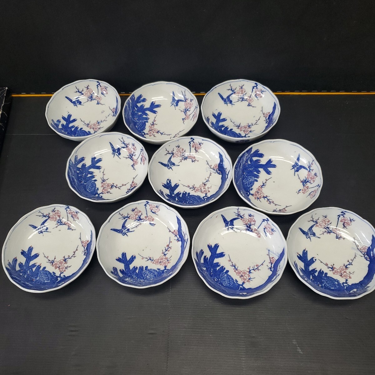 古伊万里 伊万里 李朝 染付 古染付 山水 中皿 菓子皿 蔵出し 7