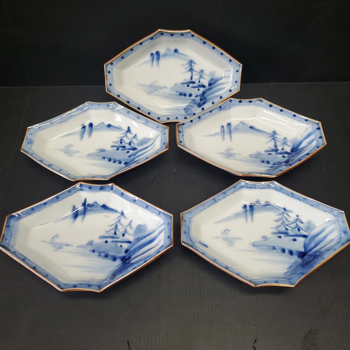 染付 色絵錦手 古伊万里 菱形皿 花鳥 金襴手 ① Yahoo!オークション -「古伊万里 皿 菱形」の落札相場・落札価格