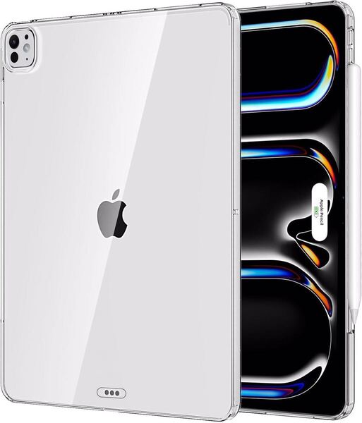 For ipad Pro 11インチ ケース 2024(M4) クリア 第5世代 透明 TPU素材 ソフト スリム 極薄軽量 クリア 黄ばみしにくい TPU保護バンパー