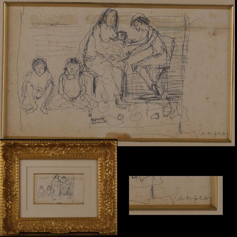 □ジャン・ジャンセン「二人のピエロ」限定品・直筆サイン入り