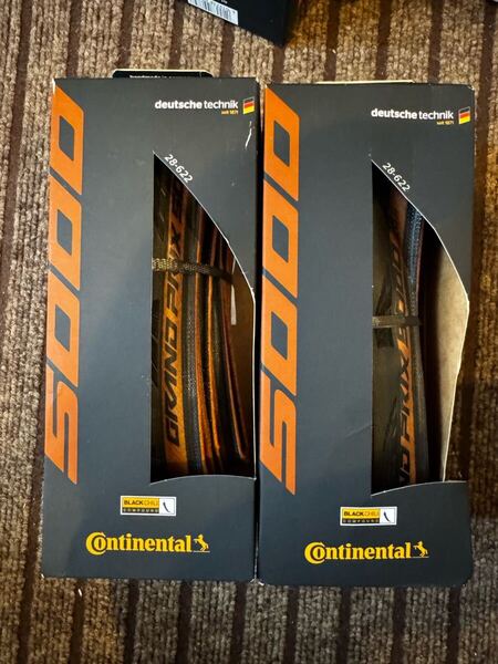 Continental GP5000 クリンチャー トランスペアレント 28c 2本セット