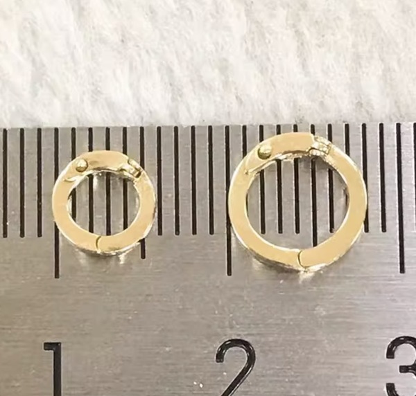 【S:6mm】K18YG K18WG ロック付き バチカン 爪ロック 18K YG イエローゴールド ラウンド WG PG ネックレスパーツ チャーム 繋ぎ 丸 円形