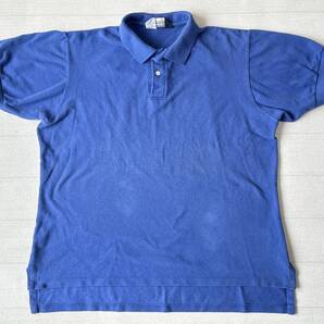 ☆送料無料☆ LANDS' END ランズエンド USA直輸入 古着 半袖 アメリカ製 MADE IN USA ポロシャツ メンズ L ブルー トップス 中古 即決