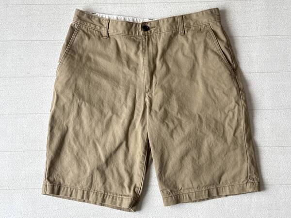☆送料無料☆ DOCKERS ドッカーズ 古着 チノ ショートパンツ メンズ 32 カーキ ボトムス 中古 即決
