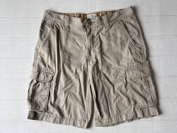 ☆送料無料☆ ST JOHN'S BAY USA直輸入 古着 チノ カーゴ ショートパンツ メンズ 36 カーキ ボトムス 中古 即決