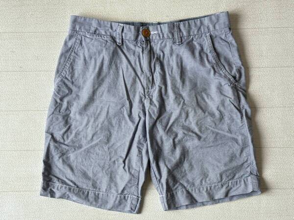 ☆送料無料☆ TOMMY HILFIGER トミーヒルフィガー USA直輸入 古着 ロゴ ショートパンツ メンズ 32 グレー系 ボトムス 中古 即決