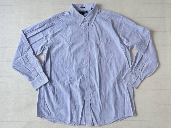 ☆送料無料☆ TOMMY HILFIGER トミーヒルフィガー USA直輸入 古着 長袖 胸ポケット付 ストライプ ボタンダウン シャツ メンズ 18 ブルー系