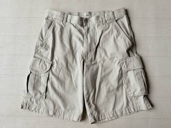 ☆送料無料☆ DOCKERS ドッカーズ USA直輸入 古着 リラックスフィット チノ カーゴ ショートパンツ メンズ 34 ベージュ系 ボトムス 中古