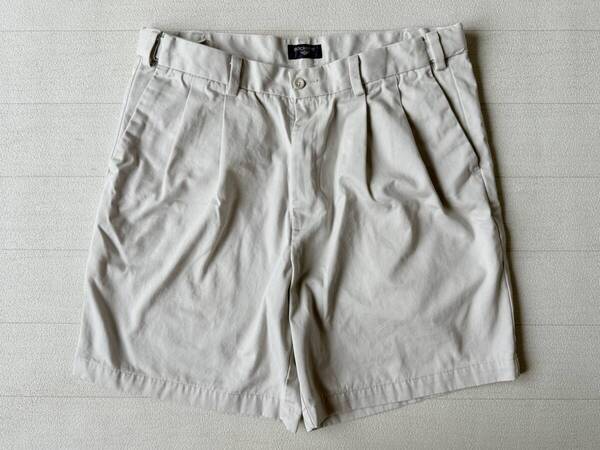 ☆送料無料☆ DOCKERS ドッカーズ USA直輸入 古着 タック入り チノ ショートパンツ メンズ 36 ライトベージュ ボトムス 中古 即決